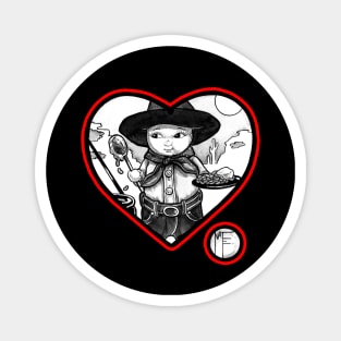 The Little Cowboy - Red Outlined Version Magnet